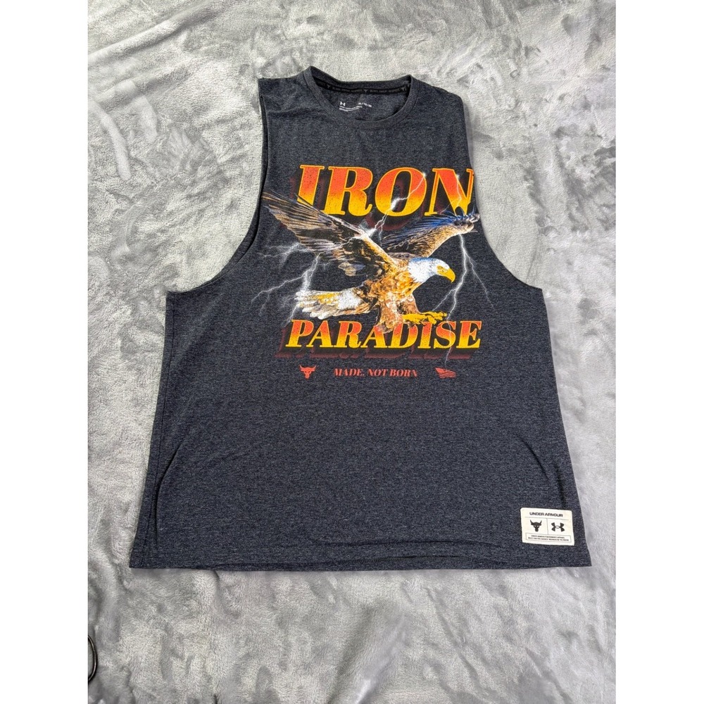 Under Armour Paradise Made. Not Born Muscle Tank Top Project Rock Mens XL Shirts